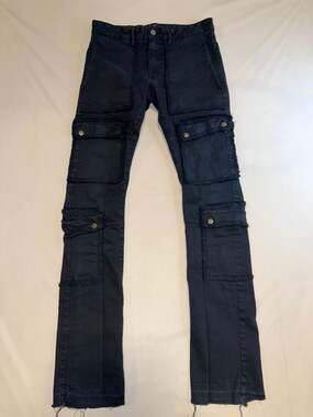 Jordan Craig Martin Stacked Cargo Pants Black Size 34